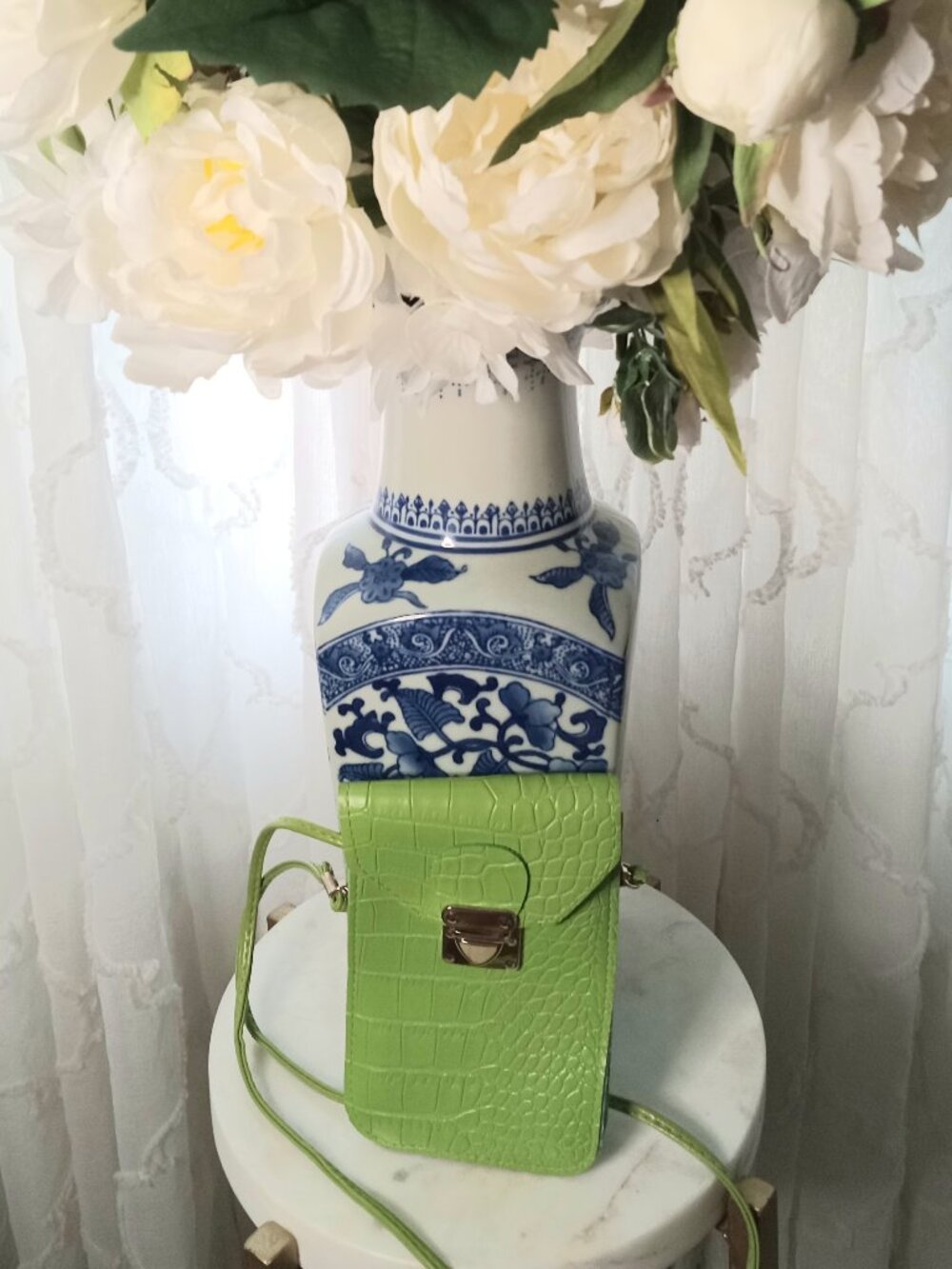 Faux Croc Crossbody